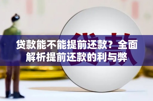 玉溪贷款能不能提前还款？全面解析提前还款的利与弊